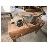 Sears Roebuck & Co. edger on wooden stand