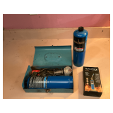 Propane torch kit, 2 bottles, new torch head