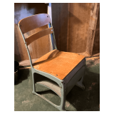 Metal school desk chair