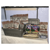 Tub of Patriot Pantry preserved prepper food