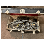 Footlocker with stage light wiring