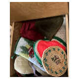 Kitchen linens, pot holders, trivet, etc.