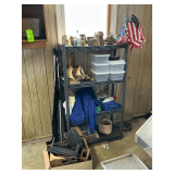 Plastic shelf and contents