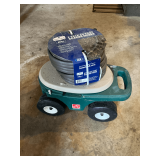 Step 2 rolling seat and garden hose