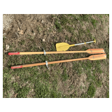 Pair of Feather wooden oars, 78' L