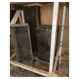 3 large wooden boxes