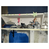 Dolphin figurines, trinket boxes, music box, etc.