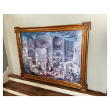 Framed artwork, print on board, 61' x 47'