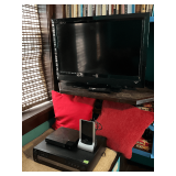 Vizio 32' flatscreen TV with remote, RCA portable antenna