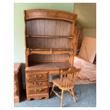 Wooden desk with book case 42' W x 18' D x 75' T