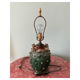 Table lamp with ceramic base with frogs, 24' T
