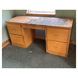 Desk with plywood top 66' W x 25' D x 31' T