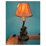 Monkey desk lamp, shade rough condition 'As You Like It Lamp'