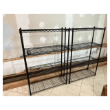Pair of metal wire shelves, 36' W x 14' D x 55' T.
