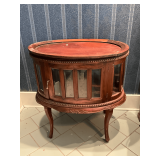 Antique side table with bevel glass, 31' W x  19 ' D x 30' T