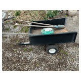 Pull-type lawn cart with dents, 30' x 40'