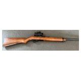 Ruger Model 1022 carbine, .22 LR, flip up front sight, 18' barrel, magazine fed, BSA red dot (not working)