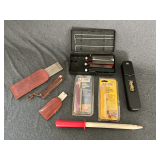 Sharpening stones, Lansky, Smith's, Ezelap, etc.