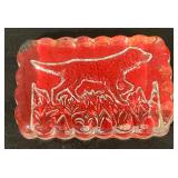 Remington Retriever glass paperweight