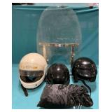 THH, The Cyper and Kylin motorcycle helmets, motorcycle windshield and brackets