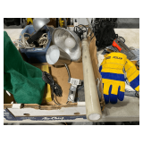 Work lights, gloves, staple guns