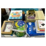 Seagate Backup Plus Slim hard drive and assortment of office supplies
