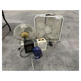 Aerospeed box fan, Windmere personal fan, Windmere heater