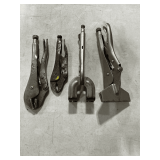 Vise grips and locking pliers.