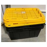 (3) 27 gallon totes