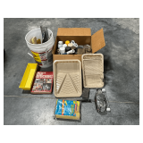 Assortment of painting ad drywall supplies