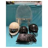 THH, The Cyper and Kylin motorcycle helmets, motorcycle windshield and brackets