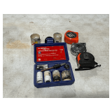 Blu-Mol hole set, tape measures, etc.