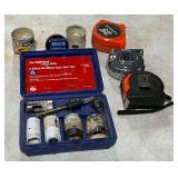 Blu-Mol hole set, tape measures, etc.