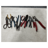 Pliers, wire cutters, side cutters, tin snips, etc.