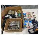 Hardware, shelf brackets, suspenders, latches, etc.