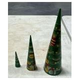 3 piece nesting Christmas trees