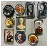 Assortment of photograph paperweights