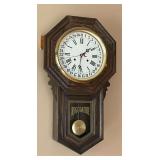 Regulator HT Clock Makers Inc. key wound wall clock