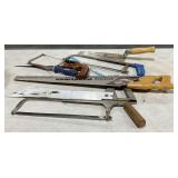 Saws, hand, coping, hacksaw, etc.