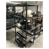 Blue Hawk 5-tier plastic shelving unit, CONTENTS NOT INCLUDED