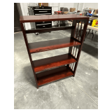 Wooden folding 4-tier shelf
