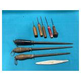Ice picks, sharpening steels, etc.