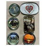 Assortment of religious paperweights