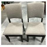Pair of upholstered folding chairs