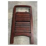 Folding wooden step stool.