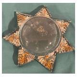 Star shaped glass paperweight