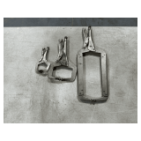 3 pair of welding locking pliers.