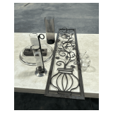Metal wall mount votive candle holder