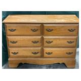6-drawer dresser,  46" L x 17" D x 33" T.