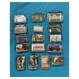 Destination glass paperweights
